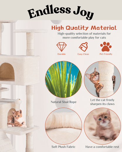 PurrPal - Multi-Functional Cat Treehouse & Climbing Frame