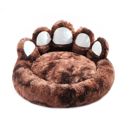 PawCuddle Plush Bear Paw Pet Bed – Cozy & Adorable Comfort